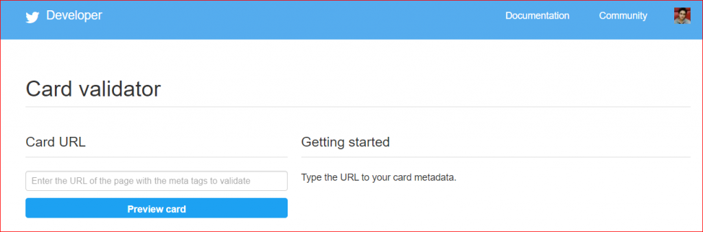 Validate with the Twitter Card Validator